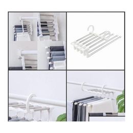 Storage Holders Racks Foldable Stretch Trousers Stand Stainless Steel Wardrobe Coats Hanger Provincial Space Rack Arrival 4Hd F2 D Ot9Id