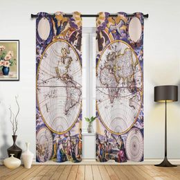 Curtain Retro Window In The Kitchen Curtains For Living Room Bedroom Luxury Home Decor