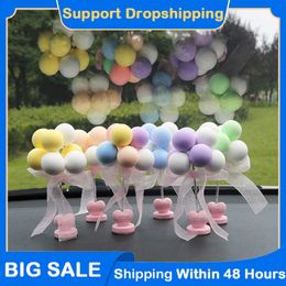 Interior Decorations Colourful Car Dashboard Decor Nodding Balloon Interior Decor Shaking Head Toys Bobblehead Spring Balloon Shaped Ornaments Gift T221215