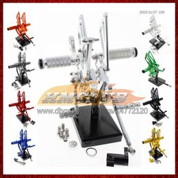 Motorcycle Adjustable CNC Foot Rest Footpeg Rear Set Pedal For HONDA CBR954RR CBR900RR CBR 954 RR 900RR CBR954 RR 02 03 2002 2003 CNC Foot Pegs Footrest Rearset 8Colors