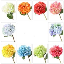 Artificial Flowers Blue Pink White Red Hydrangea Silk Flowers with Stem for Wedding Home Party Shop Baby Shower Decor SN4769