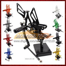 Motorcycle Adjustable CNC Foot Rest Footpeg Rear Set Pedal For SUZUKI GSXR 600 750 CC K6 GSX R600 GSXR600 GSXR750 06 07 2006 2007 CNC Foot Pegs Footrest Rearset 8Colors