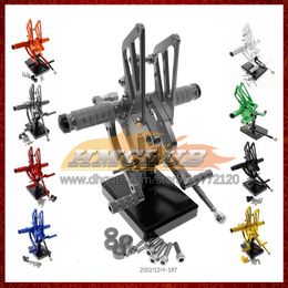 Motorcycle Adjustable CNC Foot Rest Footpeg Rear Set Pedal For KAWASAKI NINJA ZX-11R ZX11 ZZR1100 ZX11R 93 94 95 96 97 98 99 00 01 CNC Foot Pegs Footrest Rearset Kit 8Color