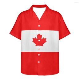 Men's Casual Shirts Fashion Design Men Turn Down Collar Short Sleeve Clothing Polynesian Country Flag Print Breathable Button Men'S Tops