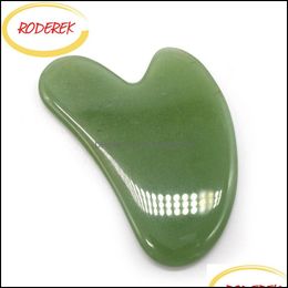 Massage Stones Rocks Aventurine Jade Guasha Board Natural Stone Scraper Chinese Gua Sha Tools For Body Healare Drop Delivery Healt Dhvzt