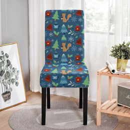 Chair Covers 3D Christmas Tree Print Cover For Dining Room Office Chairs High Back Living Seat Wedding Banquet