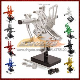 Motorcycle Adjustable CNC Foot Rest Footpeg Rear Set Pedal For HONDA CBR600FS CBR600 CBR 600F3 600 F3 FS CBR600F3 95 96 1995 1996 CNC Foot Pegs Footrest Rearset 8Colors