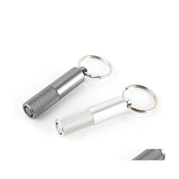 Cigar Accessories Portable Stainless Steel Drill Keychain Cigars Hole Punch Device Cigarcutter Cigarscissors Cigarecut Knife Fathers Dhnke