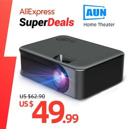 Projectors AUN MINI Projector Smart TV WIFI Portable Home Theatre Cinema Battery Sync Phone Beamer LED Projectors for 4k Movie A30 Series T221216