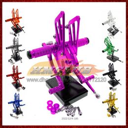 Motorcycle Adjustable CNC Foot Rest Footpeg Rear Set Pedal For KAWASAKI NINJA ZX-11R ZX11 R ZZR1100 ZX11R 90 91 92 1990 1991 1992 CNC Foot Pegs Footrest Rearset 8Colors