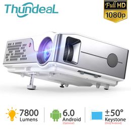 Projectors ThundeaL Full HD Projector Native 1920 x 1080P WiFi Android Projector TD96W TD96 Beamer Home Theatre Video Big Screen Proyector T221216