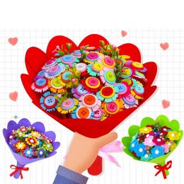 Decorative Flowers Wreaths DIY Bouquet Building Kit for Kids and Alduts Birthday Gifts New Year Girls Women Mother Girlfriend tt1216