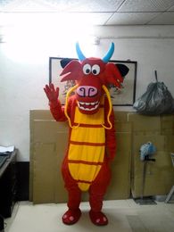 Mushu Dragon Mascot Costume Role-playing Furry Suits Party Game Fursuit Cartoon Dress Outfits Carnival Halloween Easter