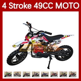 4-Stroke 49CC Dirt Bike ATV off-road Superbike Mini Motorcycle Mountain Gasoline Scooter Adult Children Racing Motorbike Boy Girl Toy Birthday Gifts Motor Bikes