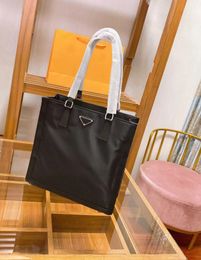 Classic Brand 30cm Black Shopping Bag Canvas Nylon Large Capacity Handbag Handbag Ladies Shoulder