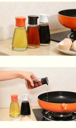 Storage Bottles 1PC Glass Oil Bottle Vinegar Sauce Gravy Boats Dispenser Measure No-Drip Spout KX 312