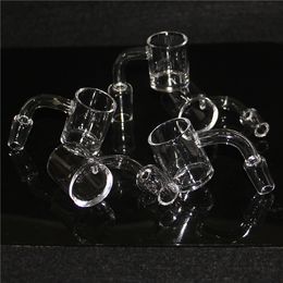 Hookahs Full Weld Bevelled Edge Quartz Banger Flat Bottom 25mmOD 30mmOD 10mm 14mm 18mm Male Female Seamless Bangers Nails For Glass Bongs Dab Rigs