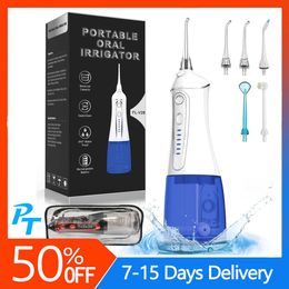 Oral Irrigators Other Hygiene 300ML Water Tank proof Teeth Cleaner Irrigator Portable Dental Flosser USB Rechargeable Jet 221215