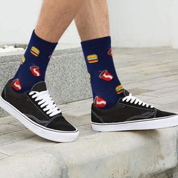 Men's Socks Spring Autumn Unisex Cute Doodle Sock Dress Cool Colorful Fancy Novelty Casual Combed Cotton 10PC
