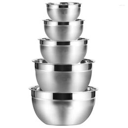 Bowls LUDA Stainless Steel Mixing Bowl (Set Of 5) Fruit Salad Storage Set Kitchen