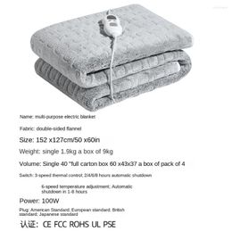 Blankets 110V/230V EU US Flannel Electric Blanket Heated Cover Bed Sheet Nap Quilt Heating Comforter