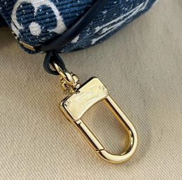 Limited Edition Embroidered Letter Key Wallets Luxury Designer Mini Denim Boston Bag Famous Brand Women Zipper Coin Purses Clutch 262Y