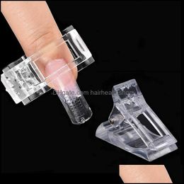 Nail Form Tips Clip Finger Extension Gel Fixed Clips Transparent Polygel Quick Building Builder Clamp Drop Delivery Health Beauty Art Dhupm