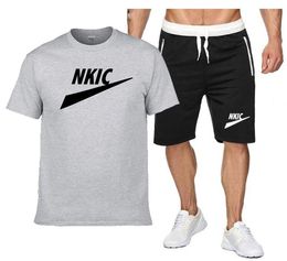 New Pcs Set Men's Tracksuit Gym Fitness Casual Sports Suit Male Patchwork Jogging Sport Wear Fashion Workout Set Men Brand LOGO Print