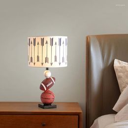 Table Lamps Tennis Rugby Basketball For Living Room Home Decor Bedroom Bedside Children's Stand Lamp Modern Led Night Light