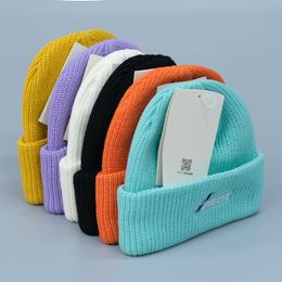 Women's Woollen hat Spring and Autumn Street Knitted Hats Men's Fashion Brand Casual Beanie caps Big Head