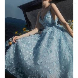 Casual Dresses Rhinestone High-end Exquisite Embroidered Butterfly Sequin Sling Dress Women 2022 Summer Slim Waist Birthday Wedding Maxi