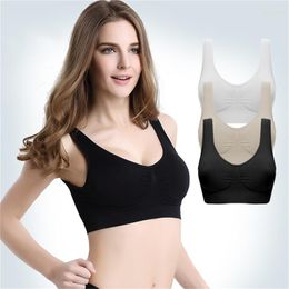 Yoga Outfit Single Layer Chest Wrap Sleep Sports Bra Vest Plus Size Seamless Breathable Underwear Wireless Band Pad Push Up