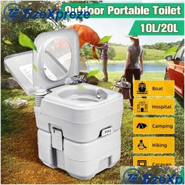 Atv Parts 10L/20L Outdoor Portable Cam Toilet Flush Mobile Rv Caravan Motorhome Boat Squatting Elderly Stool/ Movable Drop Delivery Dh63V