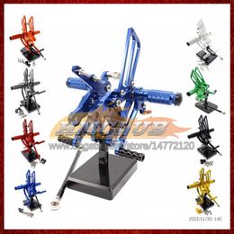 Motorcycle Adjustable CNC Foot Rest Footpeg Rear Set Pedal For SUZUKI GSXR 1000 1000C GSXR1000 K17 17 18 19 20 2017 2018 2019 2020 CNC Foot Pegs Footrest Rearset 8Colors