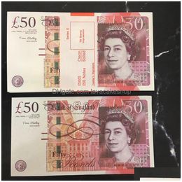 Other Festive Party Supplies Prop Money Toys Uk Pounds Gbp British 10 20 50 Commemorative Fake Notes Toy For Kids Christmas Gifts 3717046H93Q