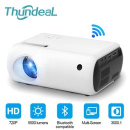 Projectors Thundeal TD50 Mini HD 1080P Cartoon Kids Gift LED Wifi Projector for phones Portable Proyector 3D Home Theatre Movie T221216