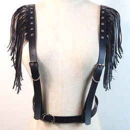 Belts 2022 Fashion Sexy Punk Women Faux Leather Belt Body Bondage Sculpting Harness Waist Straps Suspenders Tassel