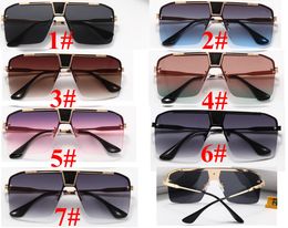 Eyeglasses Square Metal Sunglasses Women men Car Driving Glasses beach street fashion 7 colors Eyewear 10PCS