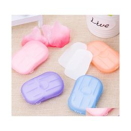 Soaps Portable Disposable Travel Soap Paper Sheets Clean Sterilisation Onetime U Outdoor Cam Hiking Disinfecting Flakes Drop Deliver Dhqwx