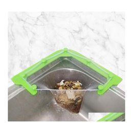 Hooks Rails Kitchen Sink Hanging Net Rack Philtre Leftovers Wash Triangle Drain With 50 Disposable Bags Drop Delivery Home Garden H Dh7Yg