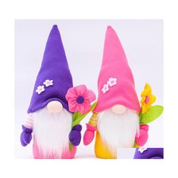 Other Festive Party Supplies Flower Gnome Easter Mothers Day Gnomes Gift Home Decoration Cute Creative Faceless Doll Festival Deco Dhrga