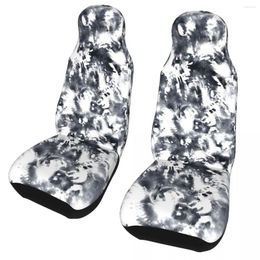 Car Seat Covers Tie Dye Ink Universal Cover Protector Interior Accessories AUTOYOUTH Front Rear Flocking Cloth Cushion Fabric Hunting