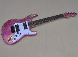 Shining Pink 7 Strings Electric Guitar with Rosewood Fretboard Can be Customised