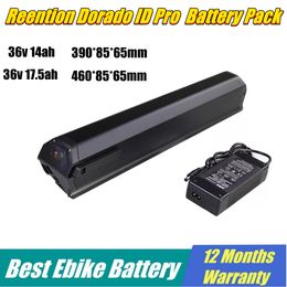 Reention ebike battery Dorado id pro 36V 13Ah 15Ah 17.5Ah hidden ebike frame akku 10.4Ah 12.8Ah 14Ah with charger