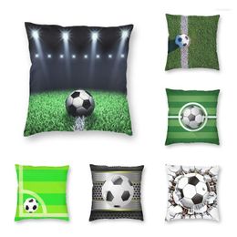 Pillow Soft Cartoon Football Pattern Throw Case Home Decorative Custom Square Cover 45x45 Pillowcover For Sofa