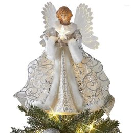 Christmas Decorations Rustic Angel Tree Topper Delicate Top Statue Decoration For Xmas Home Holiday Party Noel Year