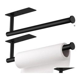 Towel Racks Stainless Steel Paper Holder Under Cabinet Wall Mount Hanging Roll Rack For Kitchen Bathroom Rrd12065 Drop Delivery Home Ot70F