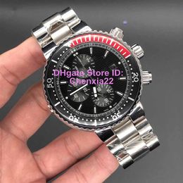 DP Factory Watches Men Watches Quality Watch Quartz Battery Sweep Movement Original Clasp Stainless Steel Strap 48mm Big Size228c