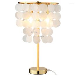 Table Lamps American Light Luxury Desk Lamp Modern LED Decor Shell Nordic Desktop Lighting Bedside Bedroom Fixtures