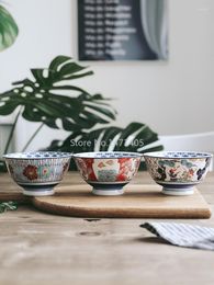 Bowls Japanese Style Tableware Ceramic Small Rice Bowl Single Household 4.5 Inch Creative Cute Porcelain